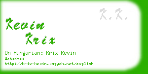 kevin krix business card